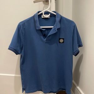 Stone Island: Blue polo. Size XL, but SI runs very small; fits me and I'm Medium